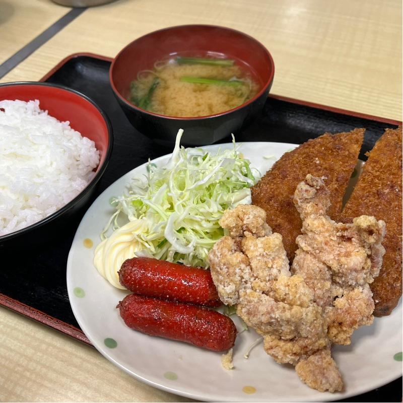 アジフライ定食(和食・そば いちぞう 十二社店)