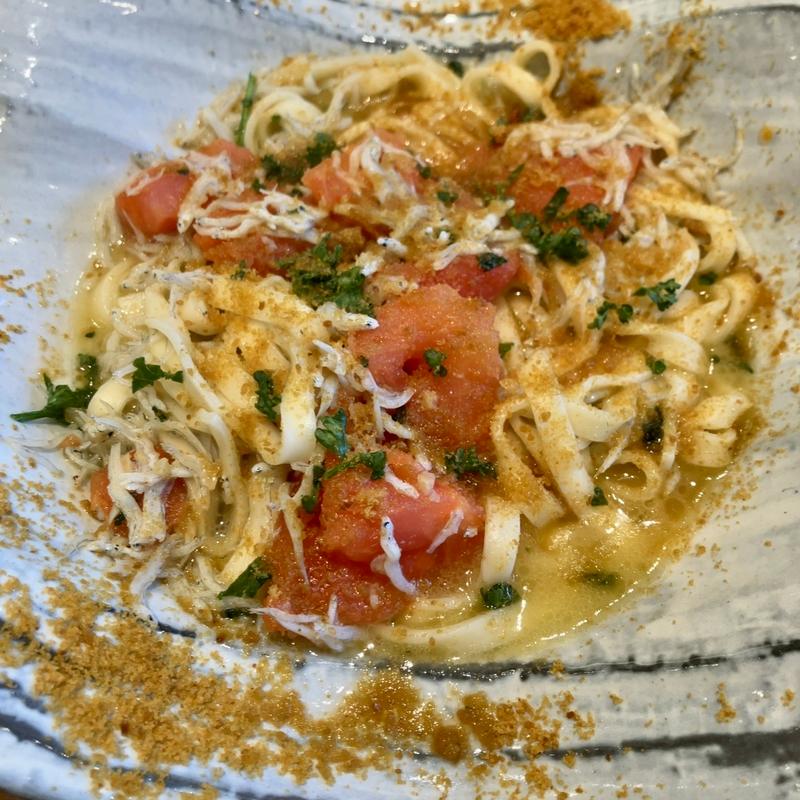 しらすとカラスミのアーリオ・オーリオうどん(御うどん 光史)