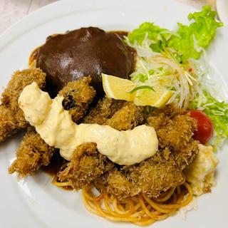 ハンバーグステーキ＆カキフライ(冨士屋 )