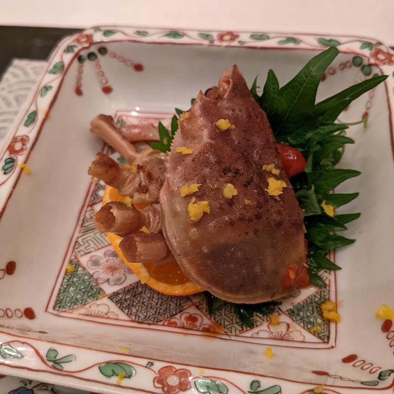 香箱蟹の老酒漬け(赤坂 桃の木)