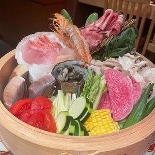 江戸火鍋の野菜(銀座 やまの辺 厨房 CHUFANG )