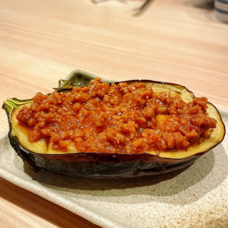 米ナスの田楽(肉やきとだしと博多うどん中目黒はし田)