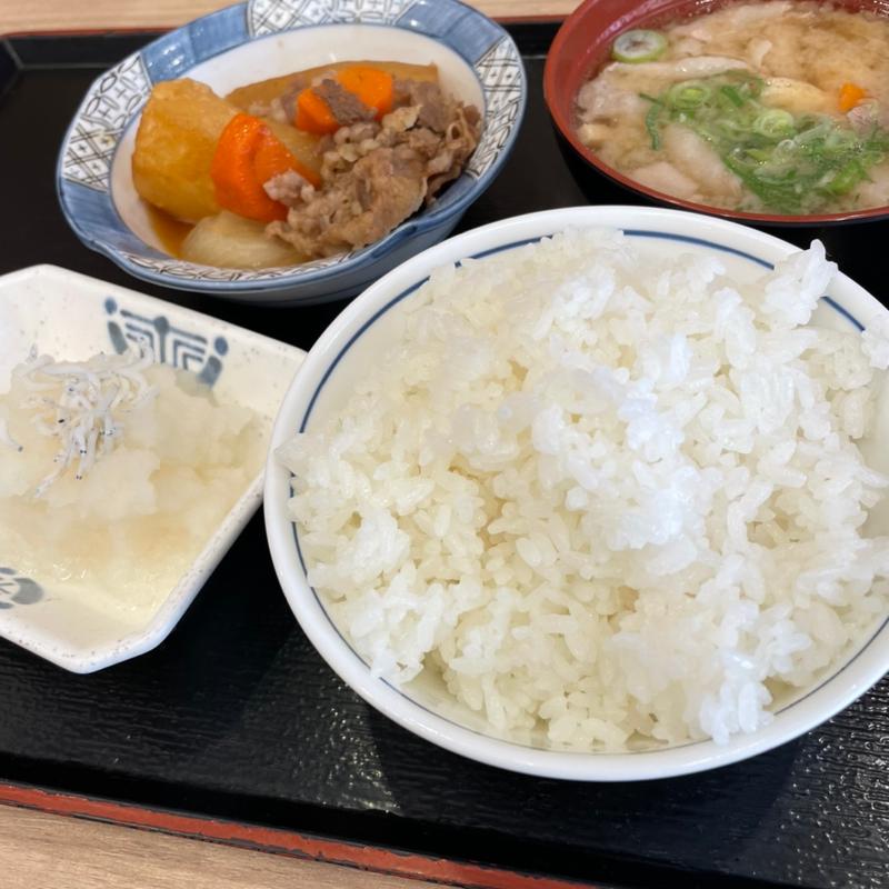 肉じゃちりめんおろし豚汁定食(ザめしや 神戸上沢通)
