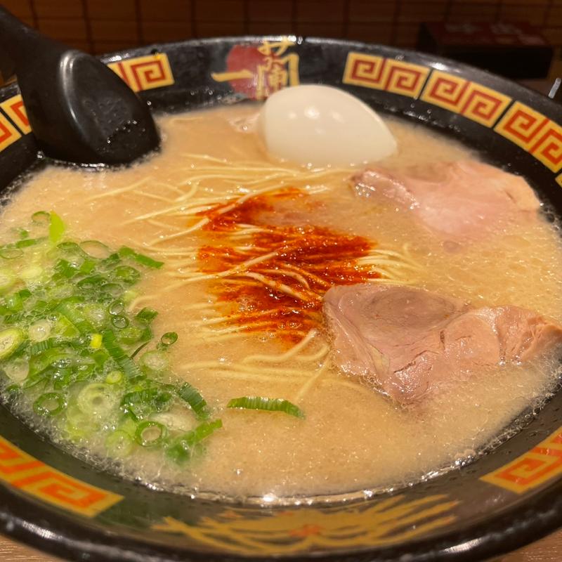 とんこつラーメン+替玉&味玉(一蘭 宝塚店 )