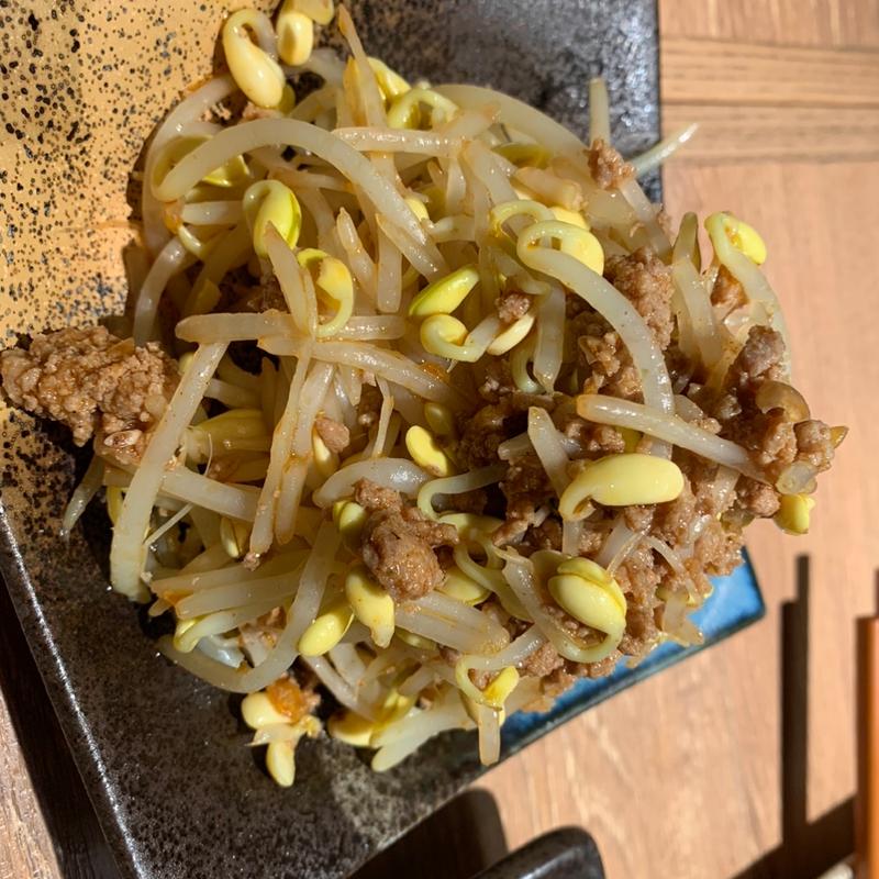 やや辛い肉味噌もやし(肉汁餃子のダンダダン 茅ヶ崎店)