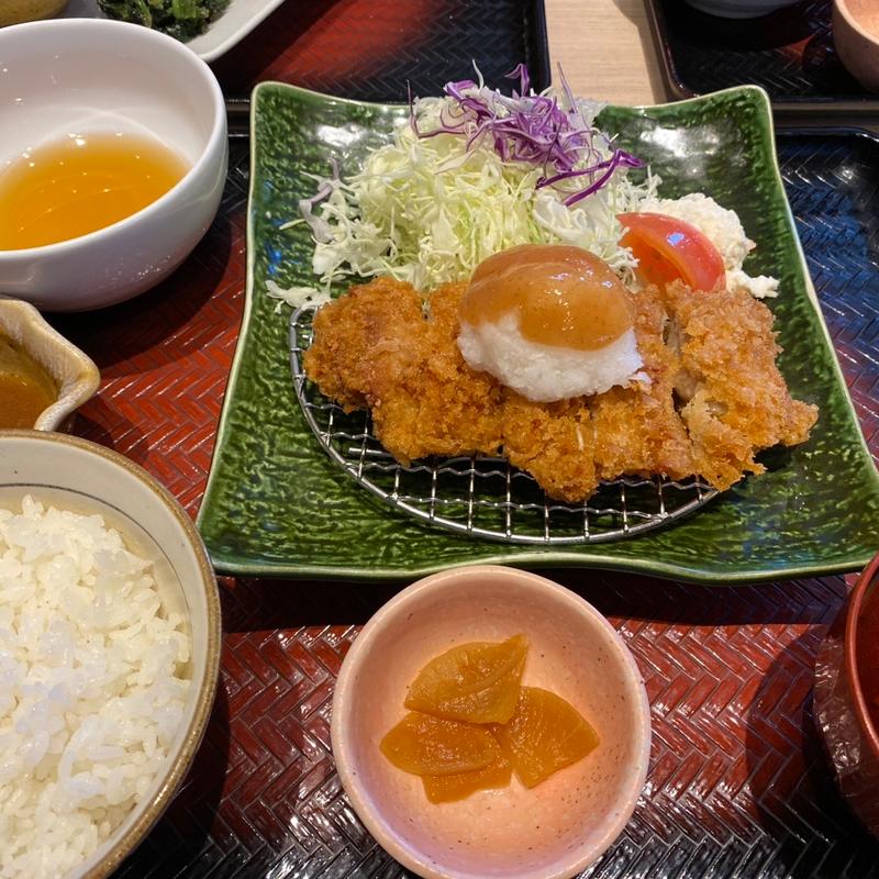 梅おろしチキンかつ定食(大戸屋ごはん処 盛岡みたけ店)