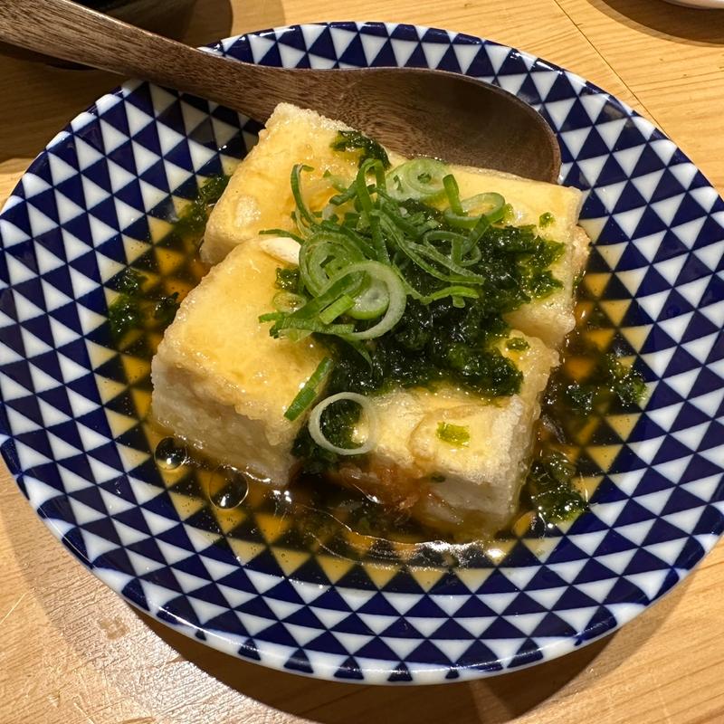 あおさ揚げ出し豆腐(鮨・酒・肴 杉玉 西宮北口)
