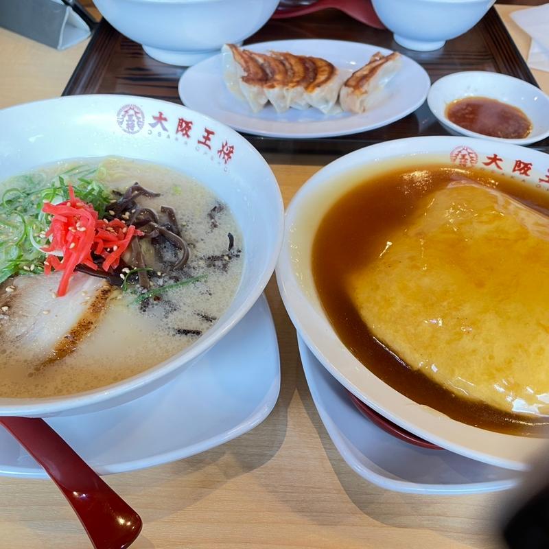 とんこつラーメン　＋　天津飯(大阪王将 京田辺店 )