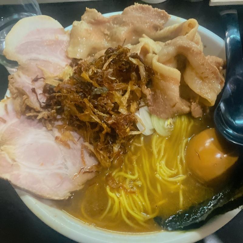 ほぼ純正大盛り、つけ玉(一条流がんこ総本家分家荒木町)