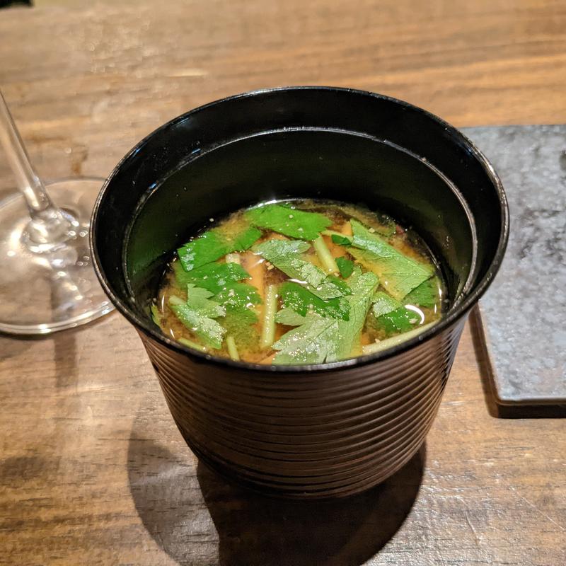 なめこ味噌汁(おまかせ寿司 すしのすけ)
