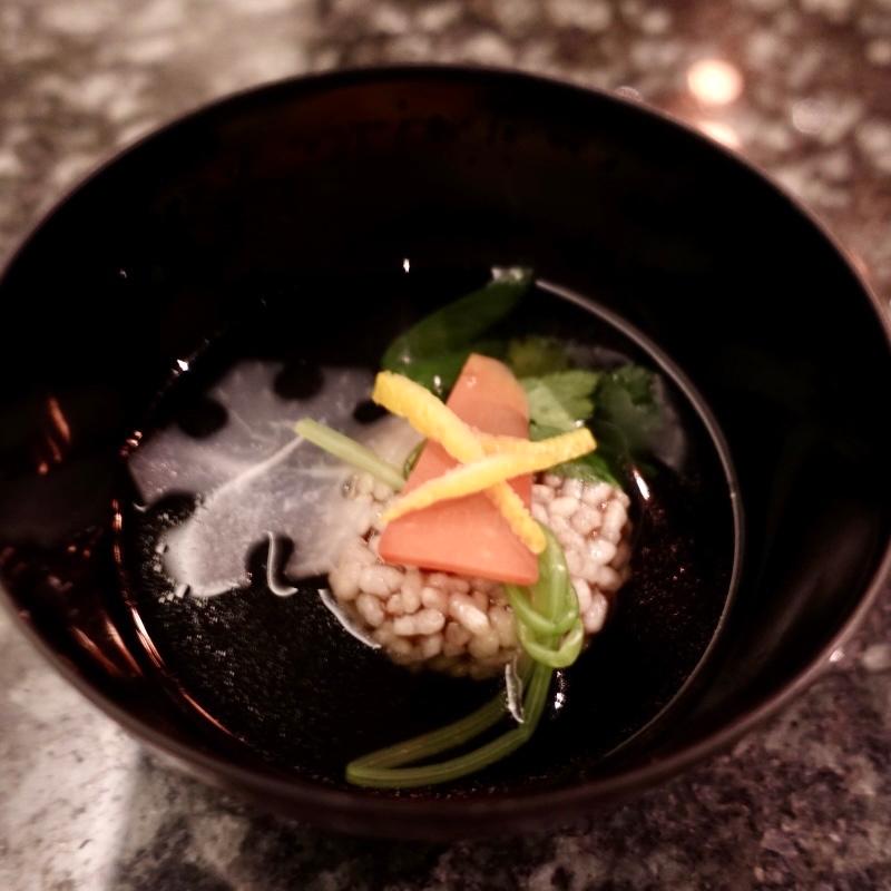 高知県産合鴨饅頭　すまし仕立て(石の蔵)