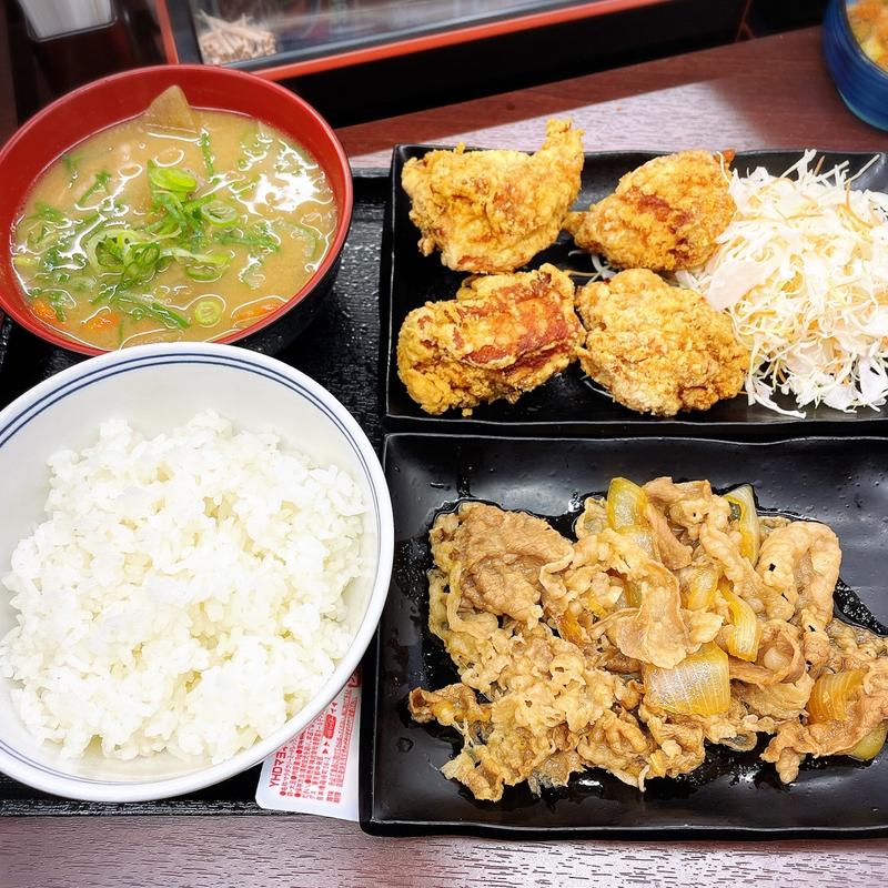 牛皿・から揚げ定食(吉野家 中目黒駅前店 )