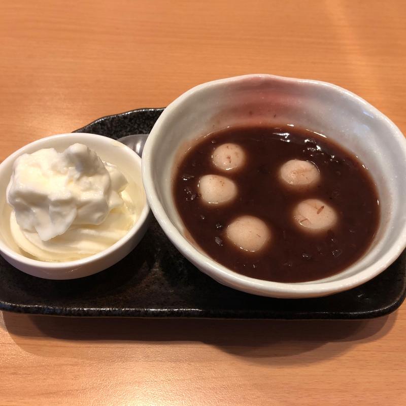 白玉ぜんざい（ソフトクリーム付き）(ガスト 西新井店)
