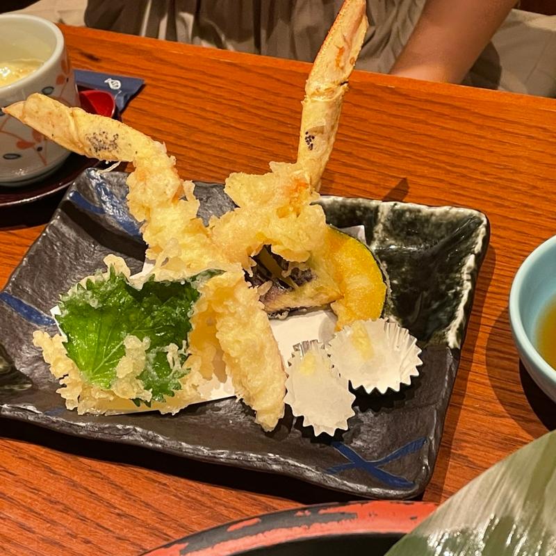 カニの天ぷら(釣船茶屋 ざうお 鈴鹿店)