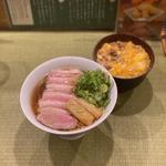 鴨コンフィ麺to小親子丼(らーめん 鴨to葱)