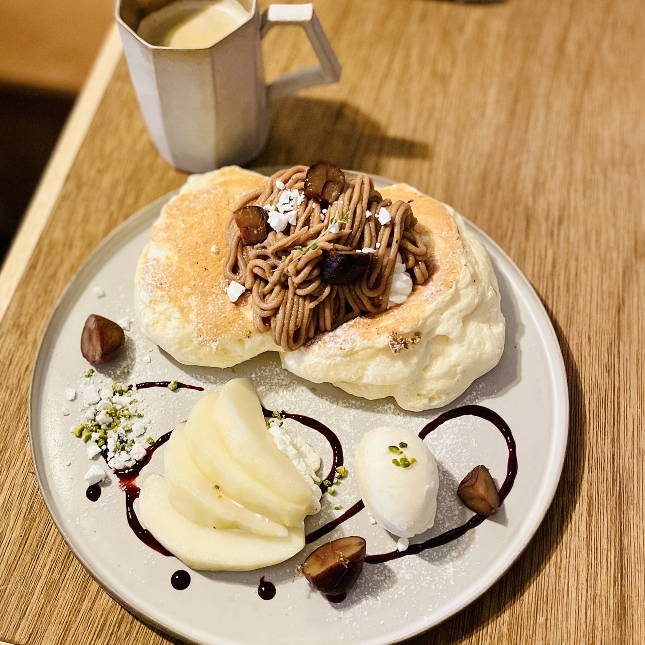 モンブランとラ・フランスのパンケーキ(果実店canvas吉祥寺)の口コミ