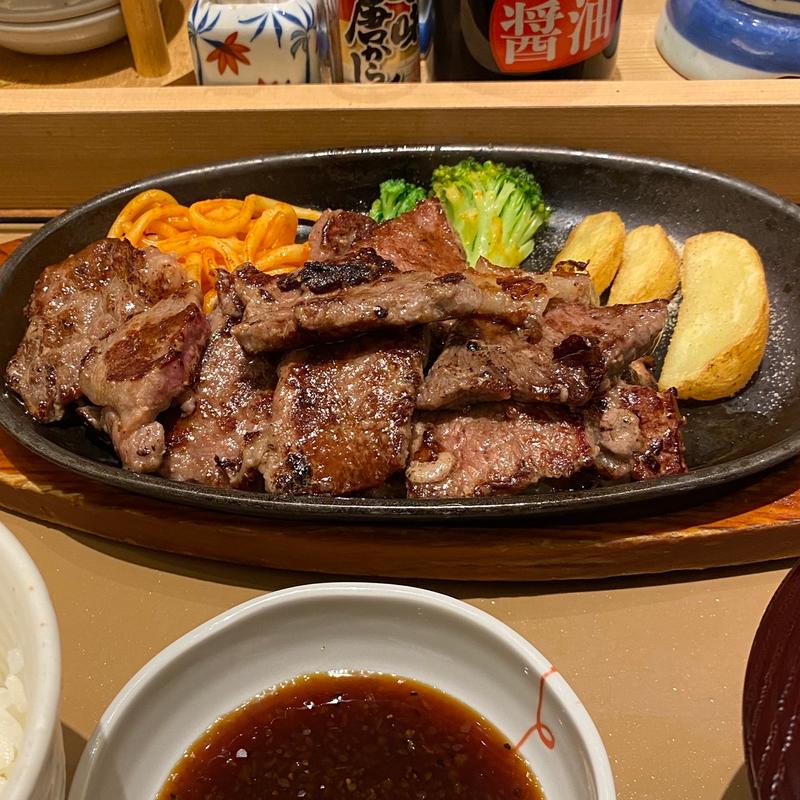 特ビーフカットステーキ定食(やよい軒 塩尻広丘店 )