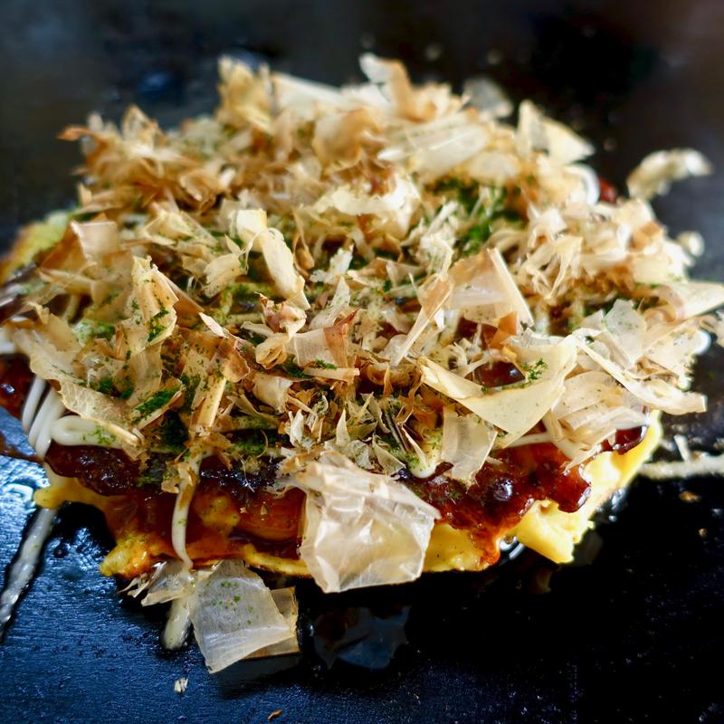 ミックス玉子入りお好み焼き(お好み焼き 富久)