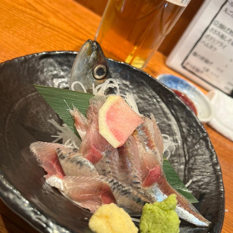 イワシ刺身(ニユートーキヨー あぶりゃんせ百干 アトレヴィ田端店3階)