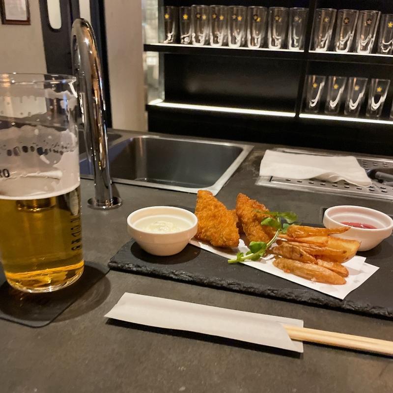 フィッシュ&チップス(サッポロ生ビール黒ラベルTHE BAR)