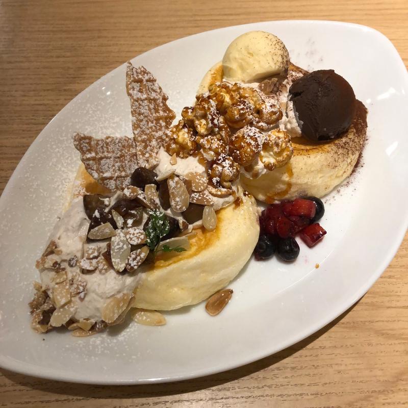 渋皮栗のモンブランパンケーキ(むさしの森珈琲 川口元郷店)