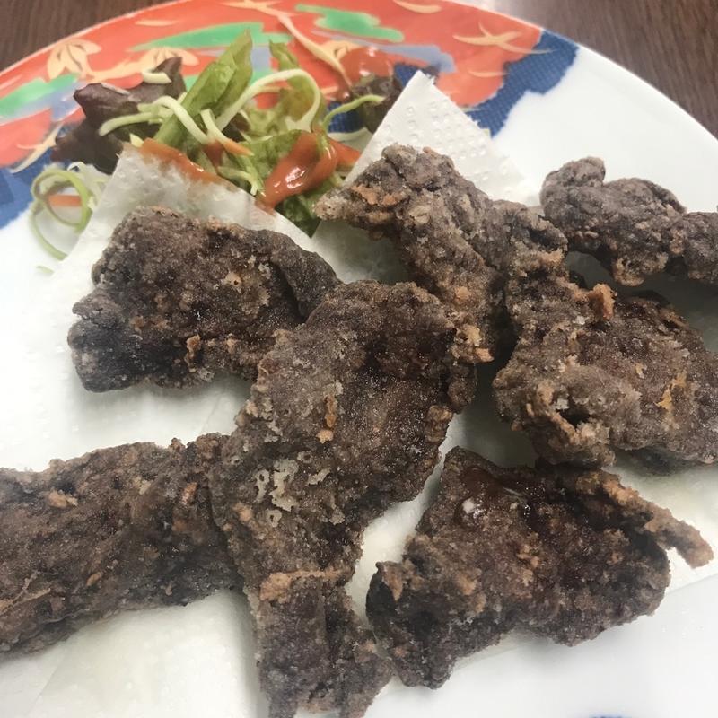 クジラの竜田揚げ(おかもと鮮魚店  )