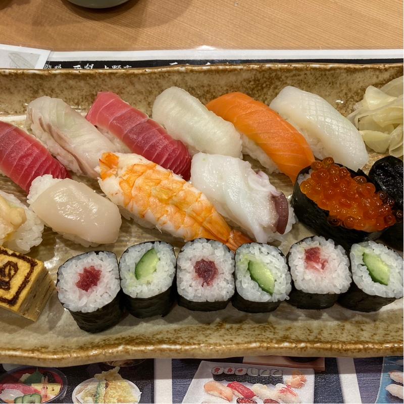 寿司おまかせ1.5人前盛り(鮨処西鶴 上野店)