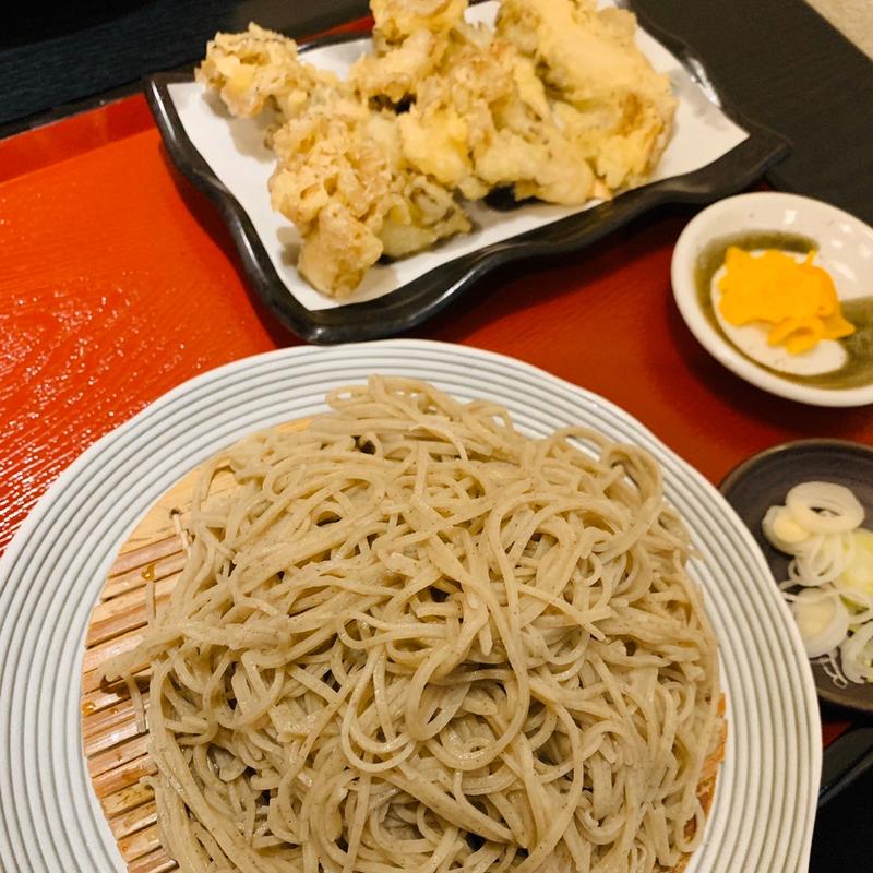 十割蕎麦 舞茸天ぷら付(やすらぎ亭)