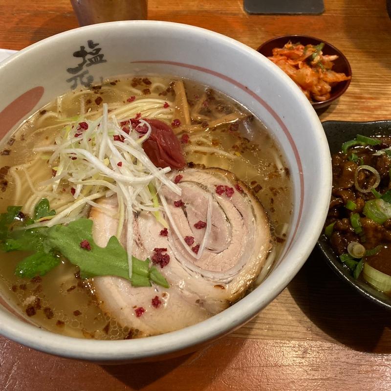 梅塩ラーメン(泉佐野塩元帥)