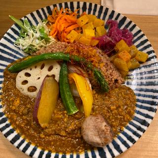 カボチャと鶏ミンチのスパイスカレー(ちゃぶや咖喱魚 ソラリアステージ店)