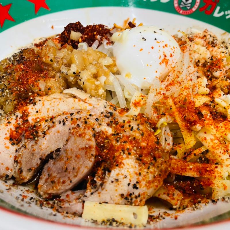 まぜそば玉子あり＋全増し(ジャンクガレッジ カインズ羽生店)