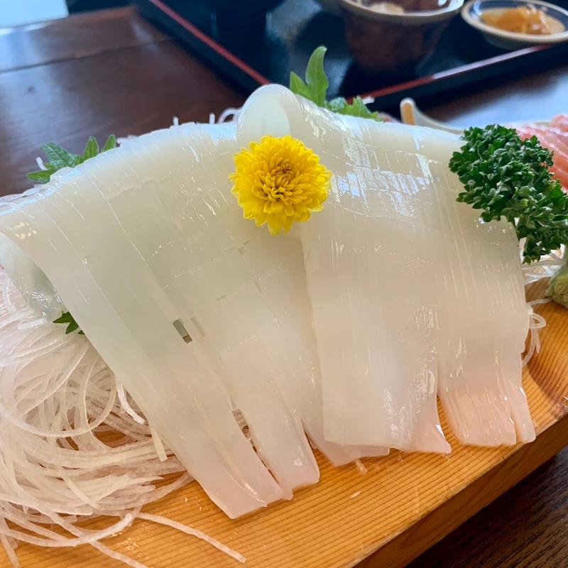 イカ造り(亀島亭)