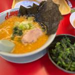 特製味噌ラーメン　中盛り　ほうれん草&岩のりトッピング(ラーメン 山岡家 新潟新和店)