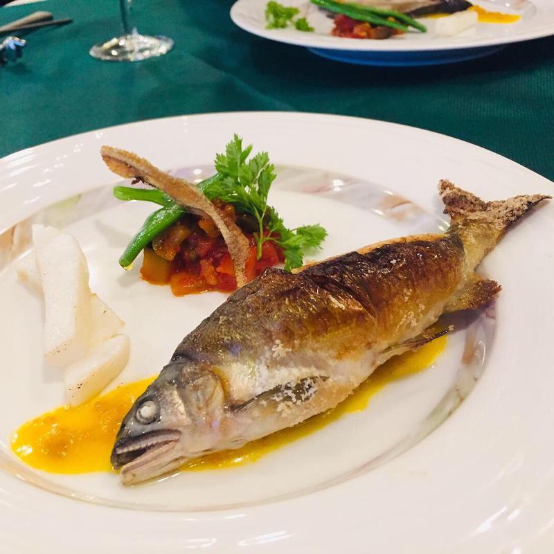 鮎のグリエ うるかと帆立のファルス(レストラン 洋灯舎 （ランプシャ）)