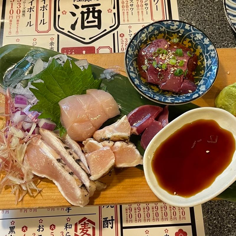 朝引き鶏の5種盛り(焼き鳥とおつまみ 佐藤)