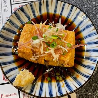 揚げたて厚揚げ(焼き鳥とおつまみ 佐藤)