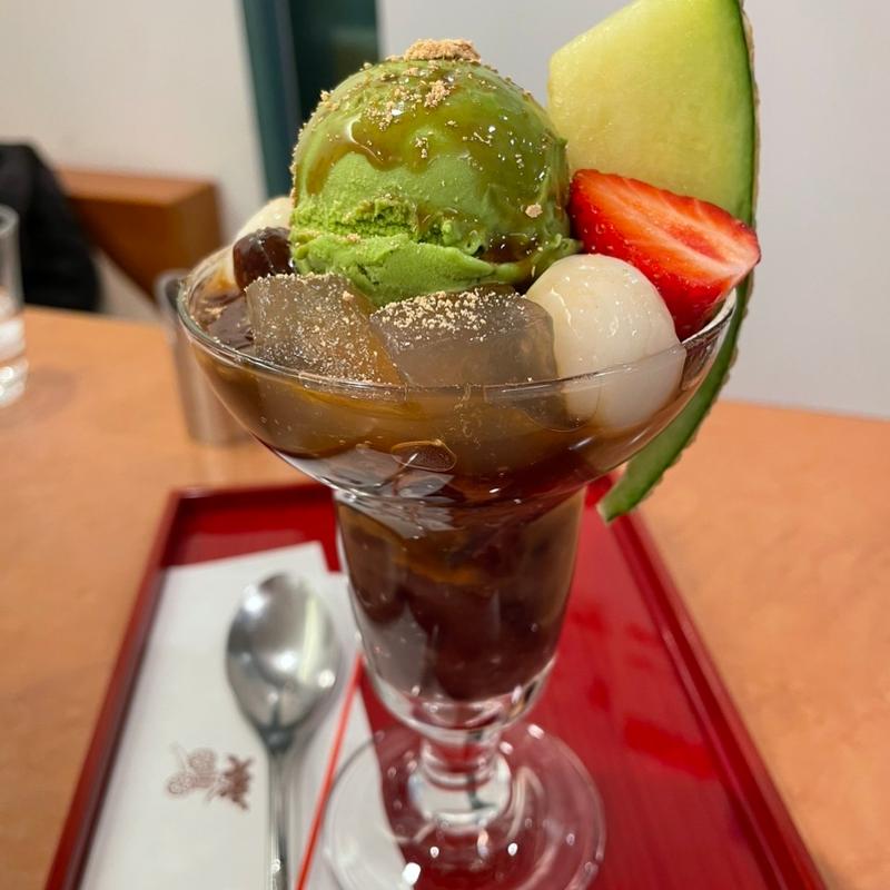 わらびパフェ(茶寮 帝塚山 季 阪急三番街店)