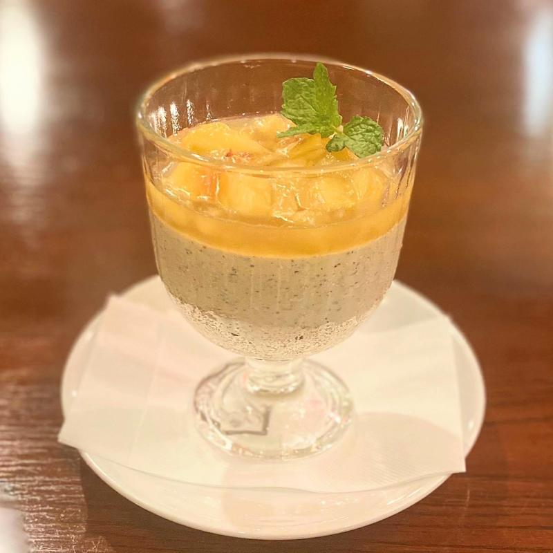 桃と紅茶のレアチーズ(カントリーレストランスワン)