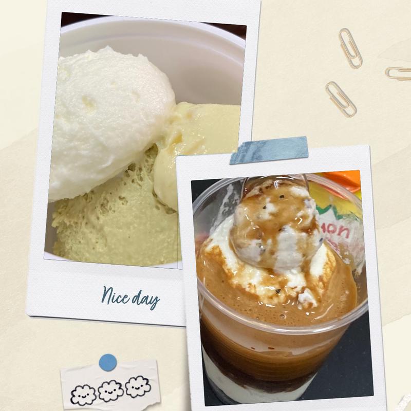 クリーミｨピスタ¥600とアッフォガート¥480(ジェラテリア・チルコドーロ )