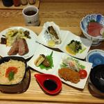 牡蠣三種と仙台せり御膳（牛たん極焼きつき）