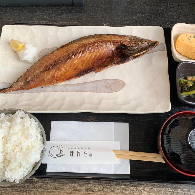 金華サバの炭火焼き定食(はれた)