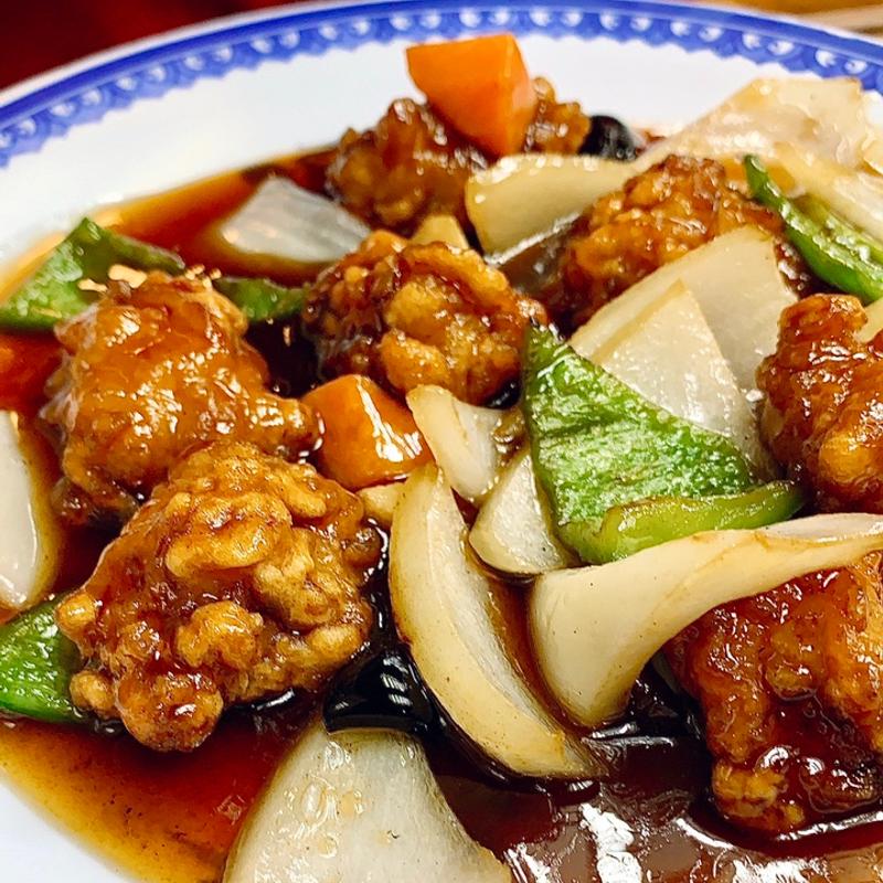 酢豚＋焼飯セット(平和樓)