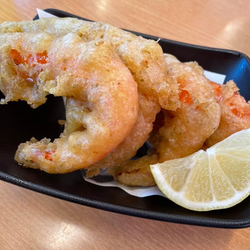 まるごと海老の柚子胡椒の天麩羅(スシロー 福岡神松寺店)
