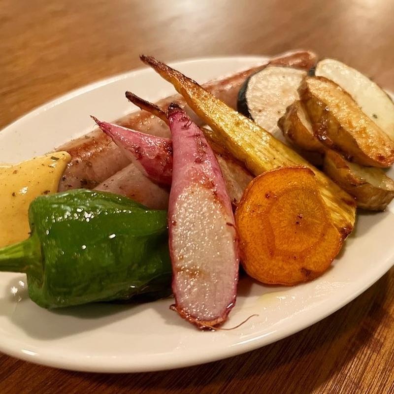 ソーセージと焼き野菜(coimo wine)