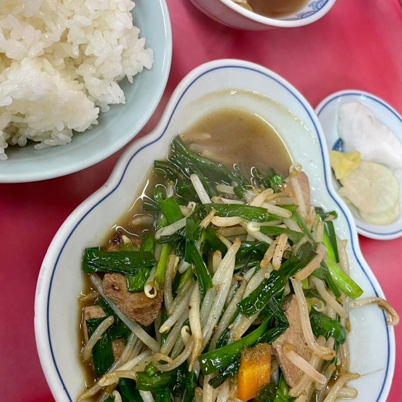 ニラレバ炒め定食ライス大盛り(大成軒 学園店)