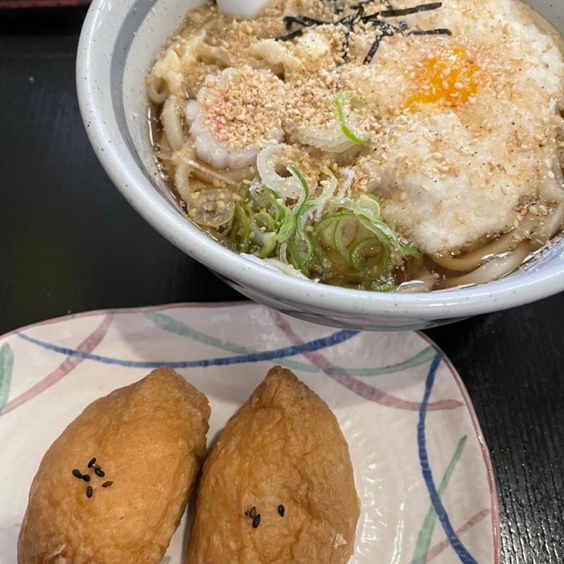 とろろうどんセット（いなりorじゃこめし）(かめ家)