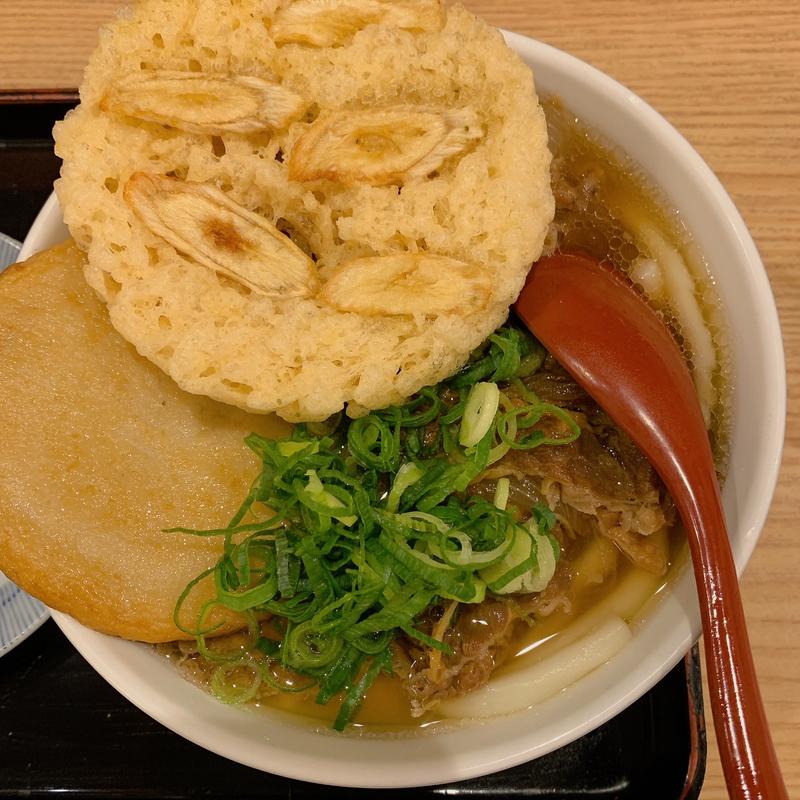 ごぼう天丸天肉うどん(因幡うどん ソラリアステージ店)