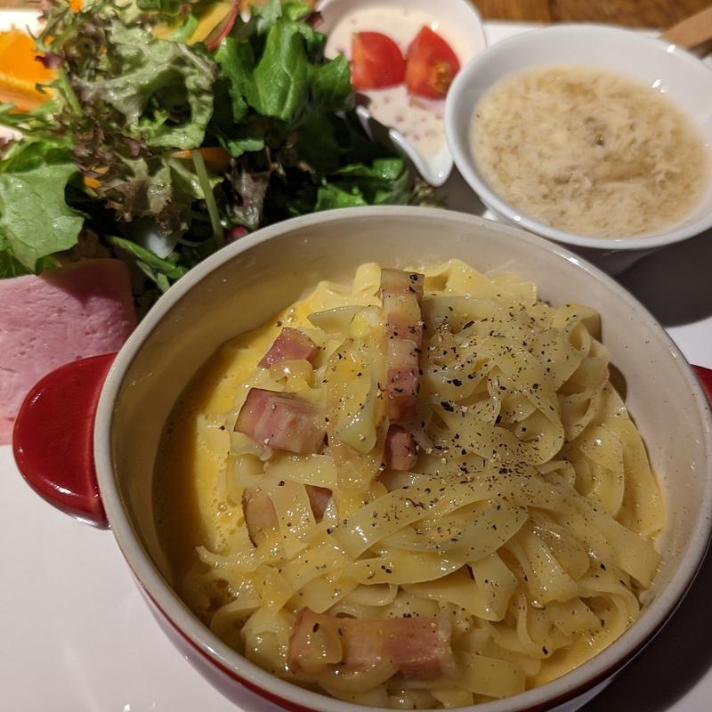 カルボナーラ　ランチ(チッティーノ赤坂)