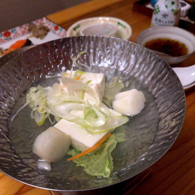 湯豆腐(白神矢立 湯源郷の宿 日景温泉)