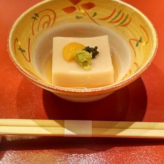 先付け、ゴマ豆腐(日本料理 多可橋 （たかはし）)